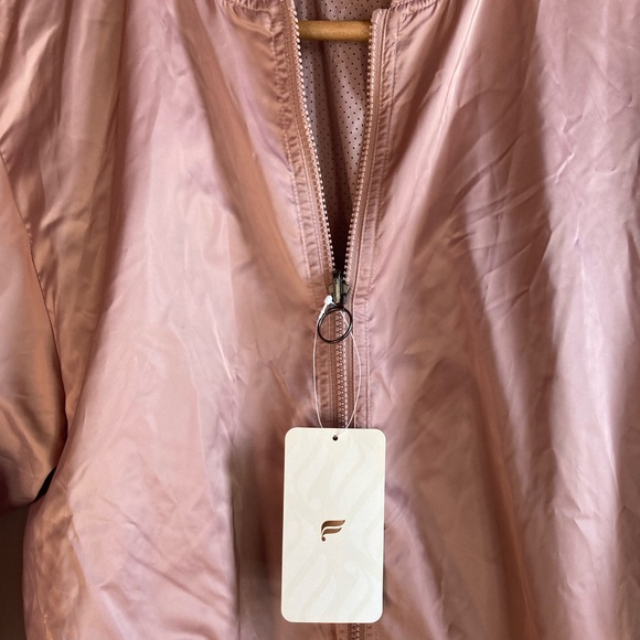 Fabletics Reversible EVA Bomber Jacket Blush Pink Lightweight Coat Size S New - Picture 2 of 9
